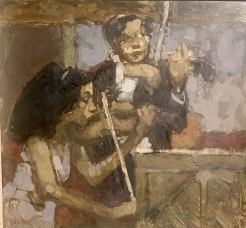 WILLIAM SELBY RBA ROI RSW B1933 KYUNG WHA CHUNG VIOLINIST OIL ON BOARD - ADDITIONAL PHOTO 1