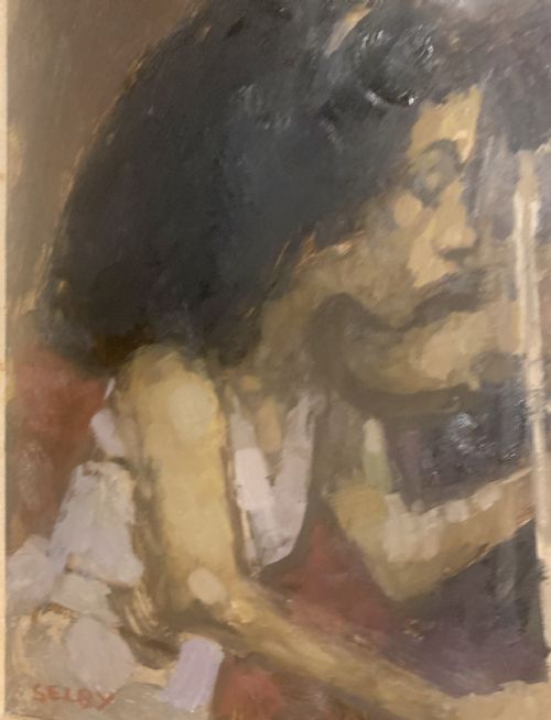 WILLIAM SELBY RBA ROI RSW B1933 KYUNG WHA CHUNG VIOLINIST OIL ON BOARD - ADDITIONAL PHOTO 2
