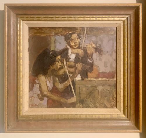 WILLIAM SELBY RBA ROI RSW B1933 KYUNG WHA CHUNG VIOLINIST OIL ON BOARD - ADDITIONAL PHOTO 3