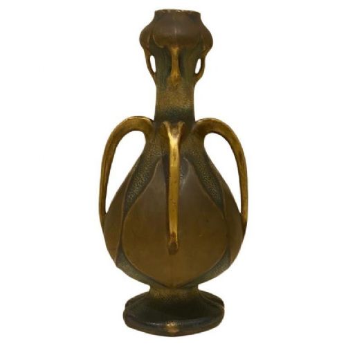 LARGE PAUL DACHSEL AMPHORA WATER LILLIES VASE ART NOUVEAU CIRCA 1900