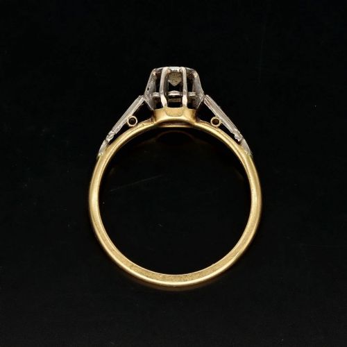 1920S 18CT GOLD DIAMOND ENGAGEMENT RING - ADDITIONAL PHOTO 3