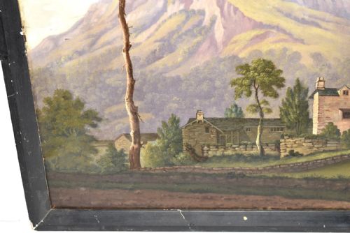 JOSEPH FARRINGTON RA 17471821 ANTIQUE OIL PAINTING PALACE OF PATTERDALE - ADDITIONAL PHOTO 4