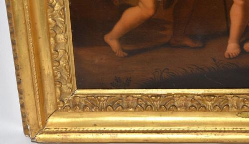 ANTIQUE C1800 OIL PAINTING MADONNA OF THE WALK CIRCLE OF RAPHAEL GF PENNI - ADDITIONAL PHOTO 7