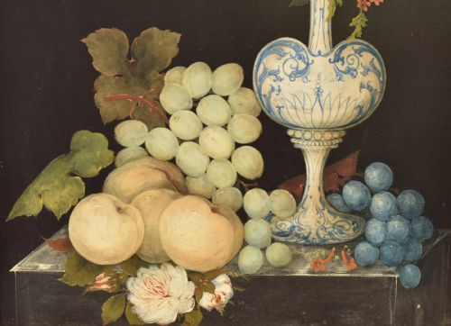 PAIR OF 18TH CENTURY BAROQUE STILL LIFE PAINTINGS FLORAL FRUIT COMPOSITIONS - ADDITIONAL PHOTO 7