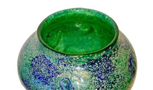 A RARE COLOURWAY MONART GLASS PAISLEY SHAWL PATTERN BALUSTER VASE SHAPE FA 32CM - ADDITIONAL PHOTO 6