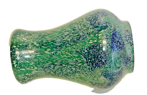 A RARE COLOURWAY MONART GLASS PAISLEY SHAWL PATTERN BALUSTER VASE SHAPE FA 32CM - ADDITIONAL PHOTO 9