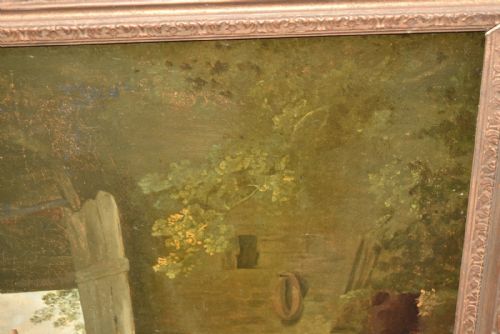 JULIUS CAESAR IBBETSON 17591817 18TH C RURAL WALES OIL PAINTING SIGNED 1792 - ADDITIONAL PHOTO 8