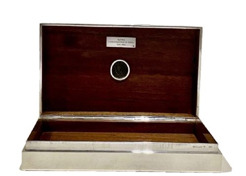 A RARE BULGARI BVLGARI STERLING SILVER MONETE CIGAR CIGARETTE BOX ANCIENT COIN - ADDITIONAL PHOTO 9