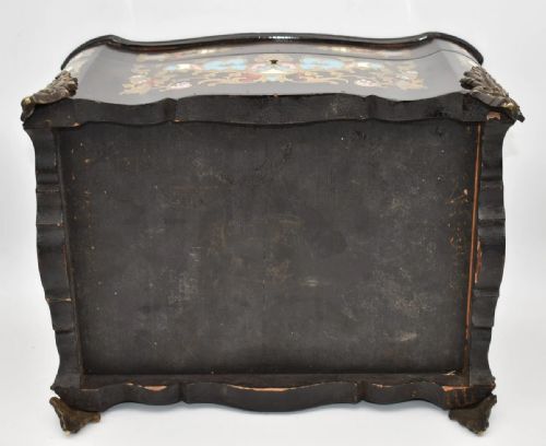 ANTIQUE FRENCH BOULLE JEWELLERY BOX NAPOLEON III ERA WITH KEY 19TH C - ADDITIONAL PHOTO 4
