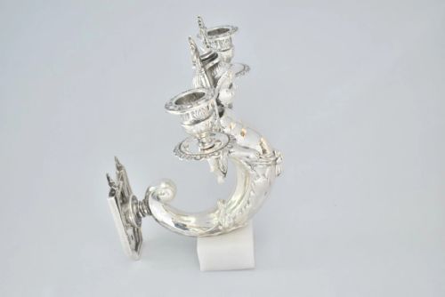PAIR OF SILVER WALL MOUNTED HIGHLY DETAILED MERMAID CANDLE HOLDERS - ADDITIONAL PHOTO 2