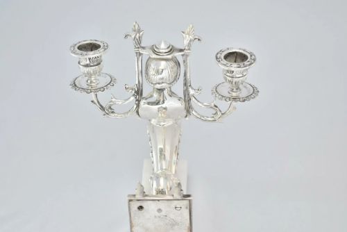 PAIR OF SILVER WALL MOUNTED HIGHLY DETAILED MERMAID CANDLE HOLDERS - ADDITIONAL PHOTO 4