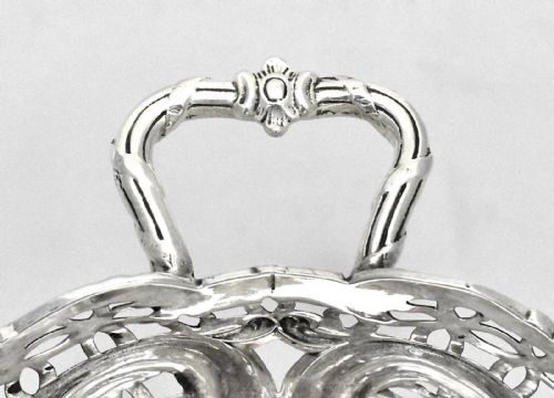 ANTIQUE VICTORIAN SOLID SILVER PIECED TWIN HANDLED BOWL BY HENRY MATTHEWS 1894 - ADDITIONAL PHOTO 5