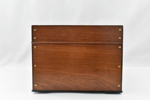 A LARGE VINTAGE ALFRED DUNHILL CIGAR HUMIDOR WOODEN BOX WITH HUMIDIFIER - ADDITIONAL PHOTO 5