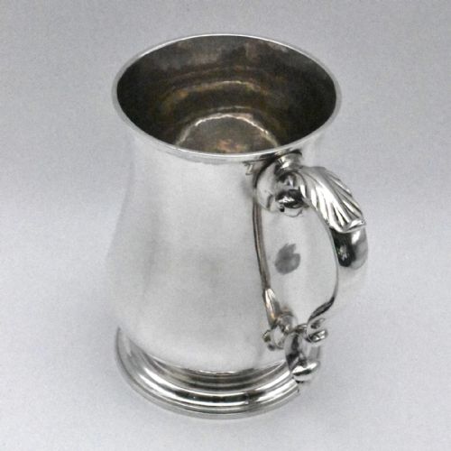 SILVER 1 PINT BEER MUG TANKARD 1768 LONDON BY THOMAS WHIPHAM CHARLES WRIGHT - ADDITIONAL PHOTO 1