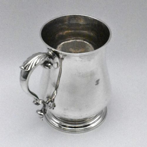 SILVER 1 PINT BEER MUG TANKARD 1768 LONDON BY THOMAS WHIPHAM CHARLES WRIGHT - ADDITIONAL PHOTO 2