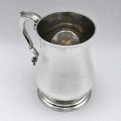 SILVER 1 PINT BEER MUG TANKARD 1768 LONDON BY THOMAS WHIPHAM CHARLES WRIGHT - ADDITIONAL PHOTO 3