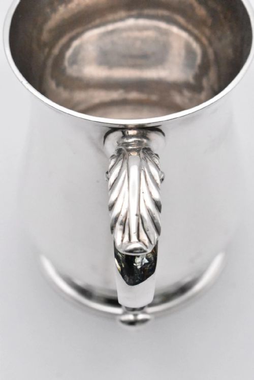 SILVER 1 PINT BEER MUG TANKARD 1768 LONDON BY THOMAS WHIPHAM CHARLES WRIGHT - ADDITIONAL PHOTO 5