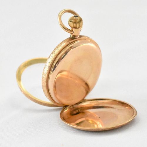 OPEN FACED POCKET WATCH 12CT GOLD - ADDITIONAL PHOTO 3