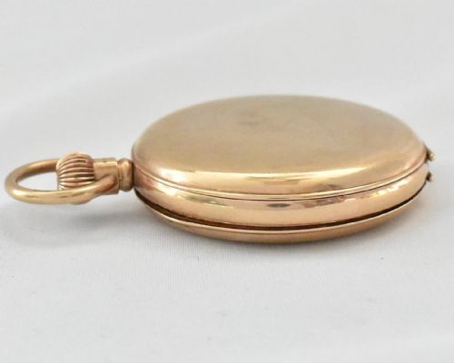 J W BENSON SWISS MADE FULL HUNTER 9CT GOLD POCKET WATCH - ADDITIONAL PHOTO 10