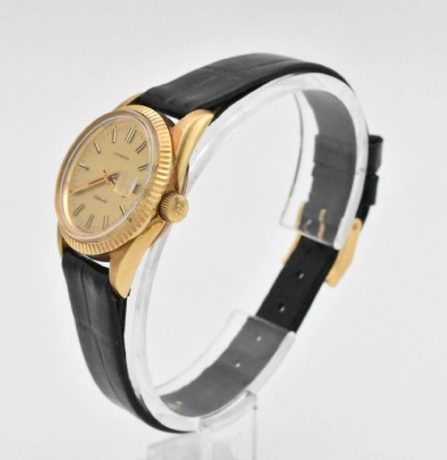 VINTAGE 18CT GOLD JUVENIA AUTOMATIC LADIES WRISTWATCH WATCH - ADDITIONAL PHOTO 3