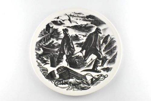 A SET OF 12 WEDGWOOD QUEEN'S WARE CLARE LEIGHTON DESIGN PLATES ENGLAND - ADDITIONAL PHOTO 1