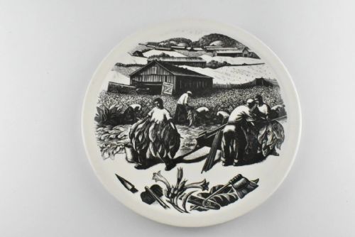A SET OF 12 WEDGWOOD QUEEN'S WARE CLARE LEIGHTON DESIGN PLATES ENGLAND - ADDITIONAL PHOTO 5
