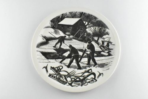 A SET OF 12 WEDGWOOD QUEEN'S WARE CLARE LEIGHTON DESIGN PLATES ENGLAND - ADDITIONAL PHOTO 13