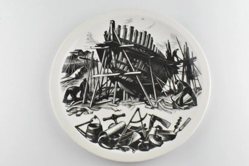 A SET OF 12 WEDGWOOD QUEEN'S WARE CLARE LEIGHTON DESIGN PLATES ENGLAND - ADDITIONAL PHOTO 15