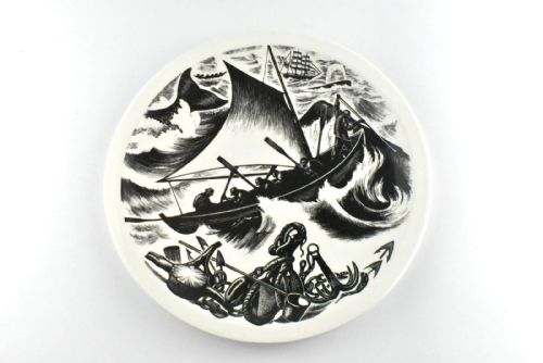 A SET OF 12 WEDGWOOD QUEEN'S WARE CLARE LEIGHTON DESIGN PLATES ENGLAND - ADDITIONAL PHOTO 17