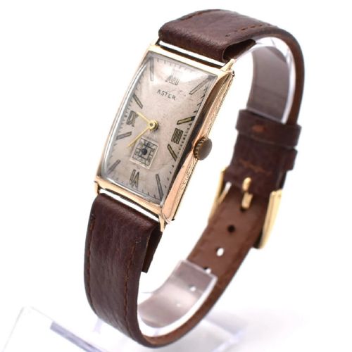 VINTAGE 9CT GOLD ENCASED ASTER SWISS MADE MECHANICAL WRISTWATCH - ADDITIONAL PHOTO 2