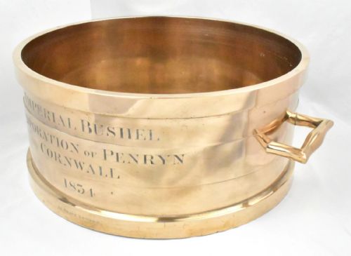 A DE GRAVE LONDON WILLIAM IV IMPERIAL BUSHEL BRONZE MEASURE DATED 1834 CORNWALL - ADDITIONAL PHOTO 4