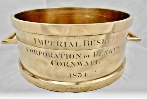 A DE GRAVE LONDON WILLIAM IV IMPERIAL BUSHEL BRONZE MEASURE DATED 1834 CORNWALL - ADDITIONAL PHOTO 5
