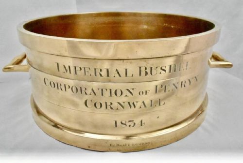 A DE GRAVE LONDON WILLIAM IV IMPERIAL BUSHEL BRONZE MEASURE DATED 1834 CORNWALL - ADDITIONAL PHOTO 8