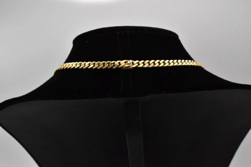 18KT YELLOW GOLD SET FINE COLUMBIAN EMERALD DIAMOND DROP NECKCHAIN - ADDITIONAL PHOTO 6