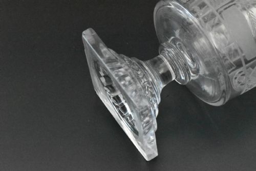 C1810 MASONIC ENGRAVED RUMMER GLASS WITH LEMON SQUEEZER BASE GEORGIAN PERIOD - ADDITIONAL PHOTO 5
