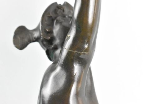 AFTER GIOVANNI BOLOGNA BRONZE MERCURY SCULPTURE ON STONE BRONZE BASE 19TH C - ADDITIONAL PHOTO 15
