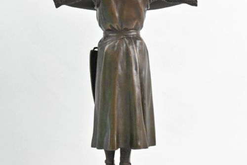 ANTIQUE SIGNED 19THCENTURY BRONZE MEDIEVAL KNIGHT BY LOUISFRANOISFRMIET - ADDITIONAL PHOTO 8
