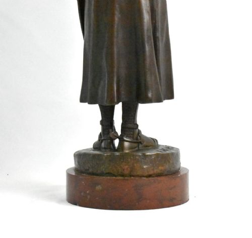 ANTIQUE SIGNED 19THCENTURY BRONZE MEDIEVAL KNIGHT BY LOUISFRANOISFRMIET - ADDITIONAL PHOTO 9
