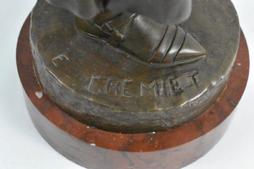 ANTIQUE SIGNED 19THCENTURY BRONZE MEDIEVAL KNIGHT BY LOUISFRANOISFRMIET - ADDITIONAL PHOTO 16