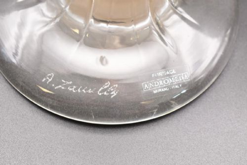 FORAGE ANDROMEDA MURANO ITALY GLASS SCULPTED LOVE BIRDS SIGNED BY A ZUCCHINI - ADDITIONAL PHOTO 3