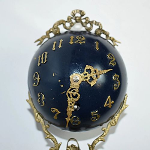 LONG FRENCH MYSTERY GLOBE CLOCK 19TH CENTURY - ADDITIONAL PHOTO 2