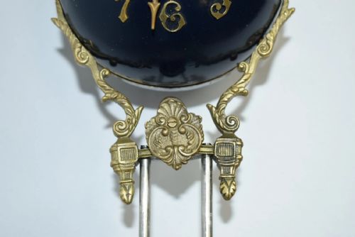 LONG FRENCH MYSTERY GLOBE CLOCK 19TH CENTURY - ADDITIONAL PHOTO 3