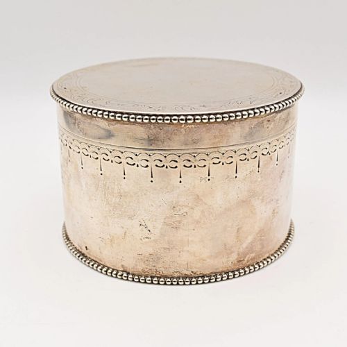 EARLY 19TH CENTURY DUTCH SOLID SILVER LIDDED BISCUIT BOX FULLY HALLMARKED - ADDITIONAL PHOTO 1