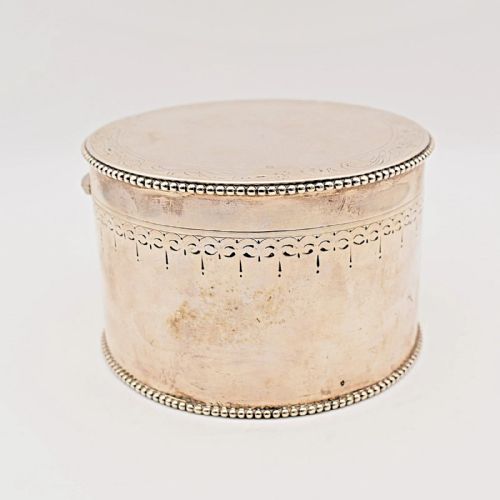 EARLY 19TH CENTURY DUTCH SOLID SILVER LIDDED BISCUIT BOX FULLY HALLMARKED - ADDITIONAL PHOTO 2