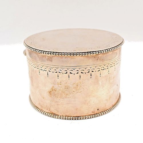 EARLY 19TH CENTURY DUTCH SOLID SILVER LIDDED BISCUIT BOX FULLY HALLMARKED - ADDITIONAL PHOTO 4