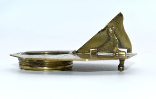 ANTIQUE FRENCH BUTTERFIELD POCKET COMPASS SUNDIAL CIRCA 1700'S - ADDITIONAL PHOTO 10