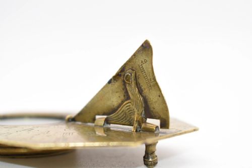 ANTIQUE FRENCH BUTTERFIELD POCKET COMPASS SUNDIAL CIRCA 1700'S - ADDITIONAL PHOTO 11
