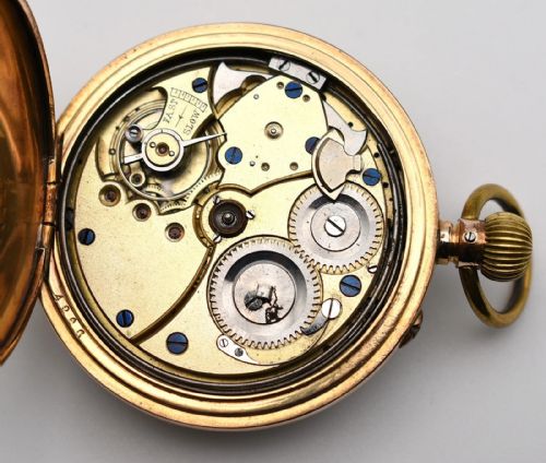 ANTIQUE 14 REPEATER POCKET WATCH F ORR SONS RANGOON GOLD PLATED - ADDITIONAL PHOTO 2