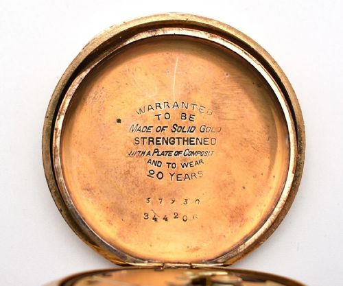 ANTIQUE 14 REPEATER POCKET WATCH F ORR SONS RANGOON GOLD PLATED - ADDITIONAL PHOTO 3