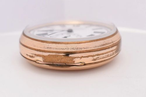 ANTIQUE 14 REPEATER POCKET WATCH F ORR SONS RANGOON GOLD PLATED - ADDITIONAL PHOTO 5